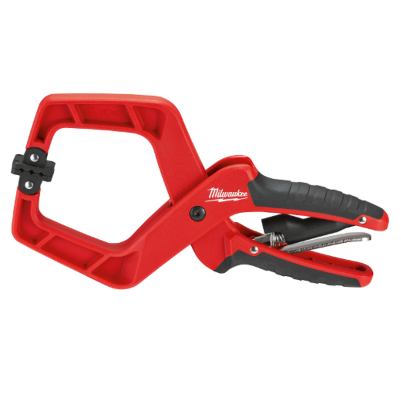 Milwaukee +STOP LOCK 48-22-3004 Hand Clamp, 4 in D Throat, 4 in Jaw Opening, Resin